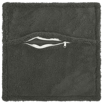 Cushion Cover 2 pcs HOUTEN Dark Grey 40 x 40 cm Bouclé
