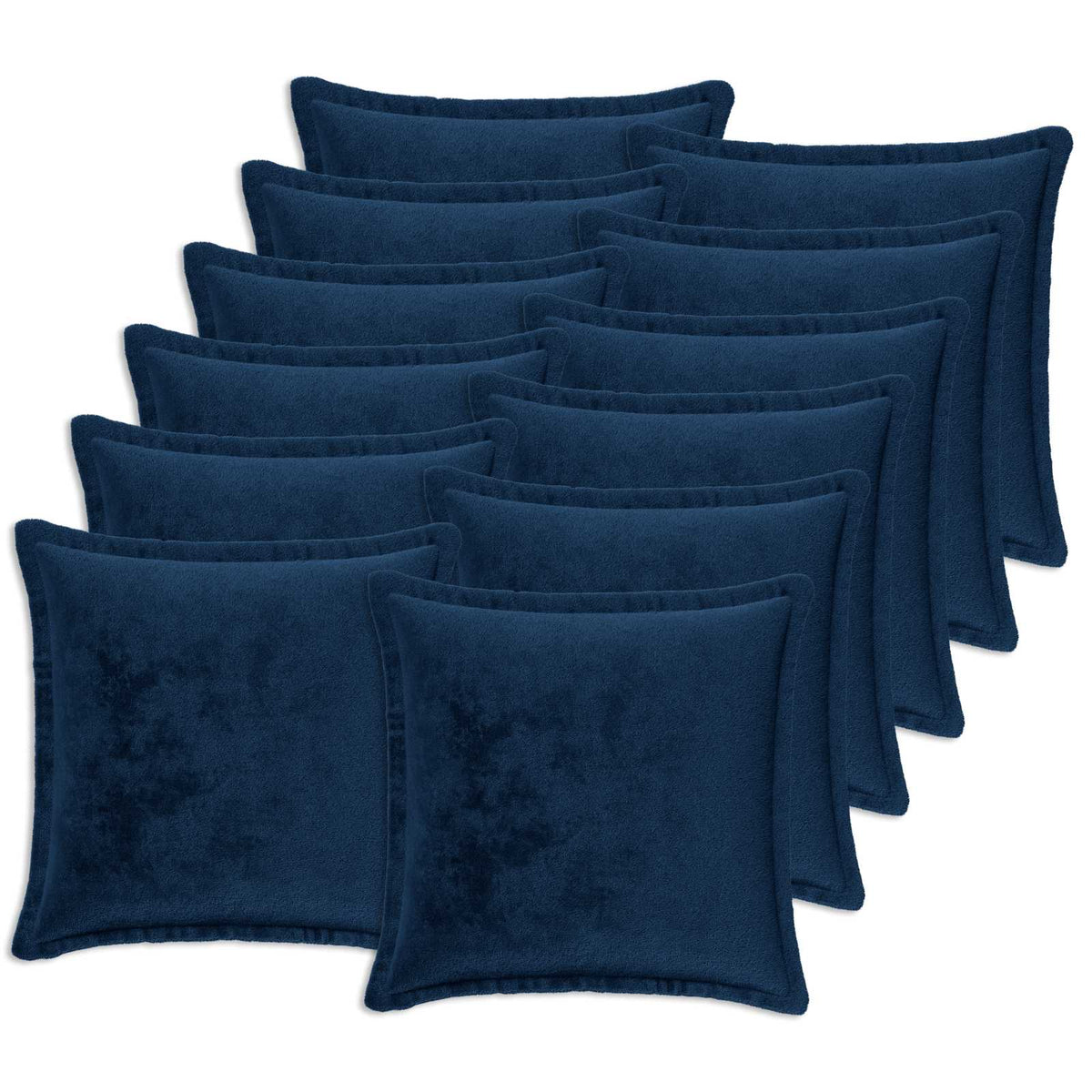 Cushion Cover 12 pcs HOUTEN Navy Blue 40 x 40 cm Flannel