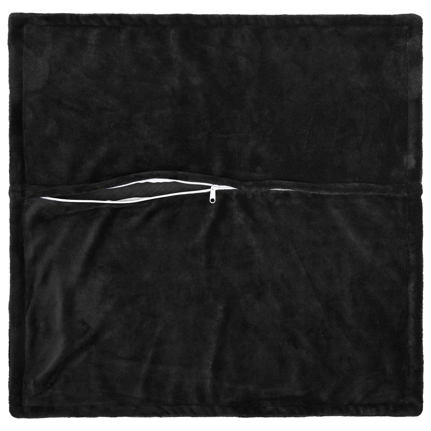 Cushion Cover 6 pcs HOUTEN Black 40 x 40 cm Flannel