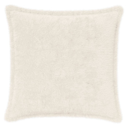 Cushion Cover 12 pcs HOUTEN White 40 x 40 cm Faux Rabbit Fur