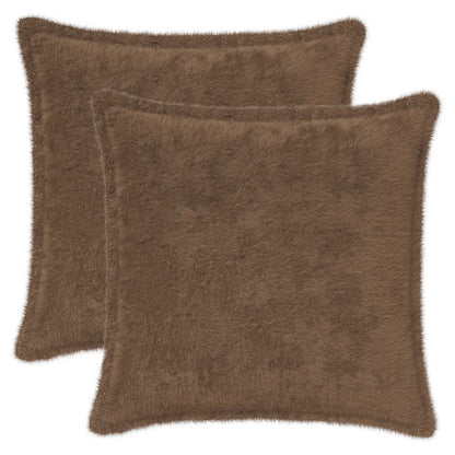 Cushion Cover 2 pcs HOUTEN Light Brown 40 x 40 cm