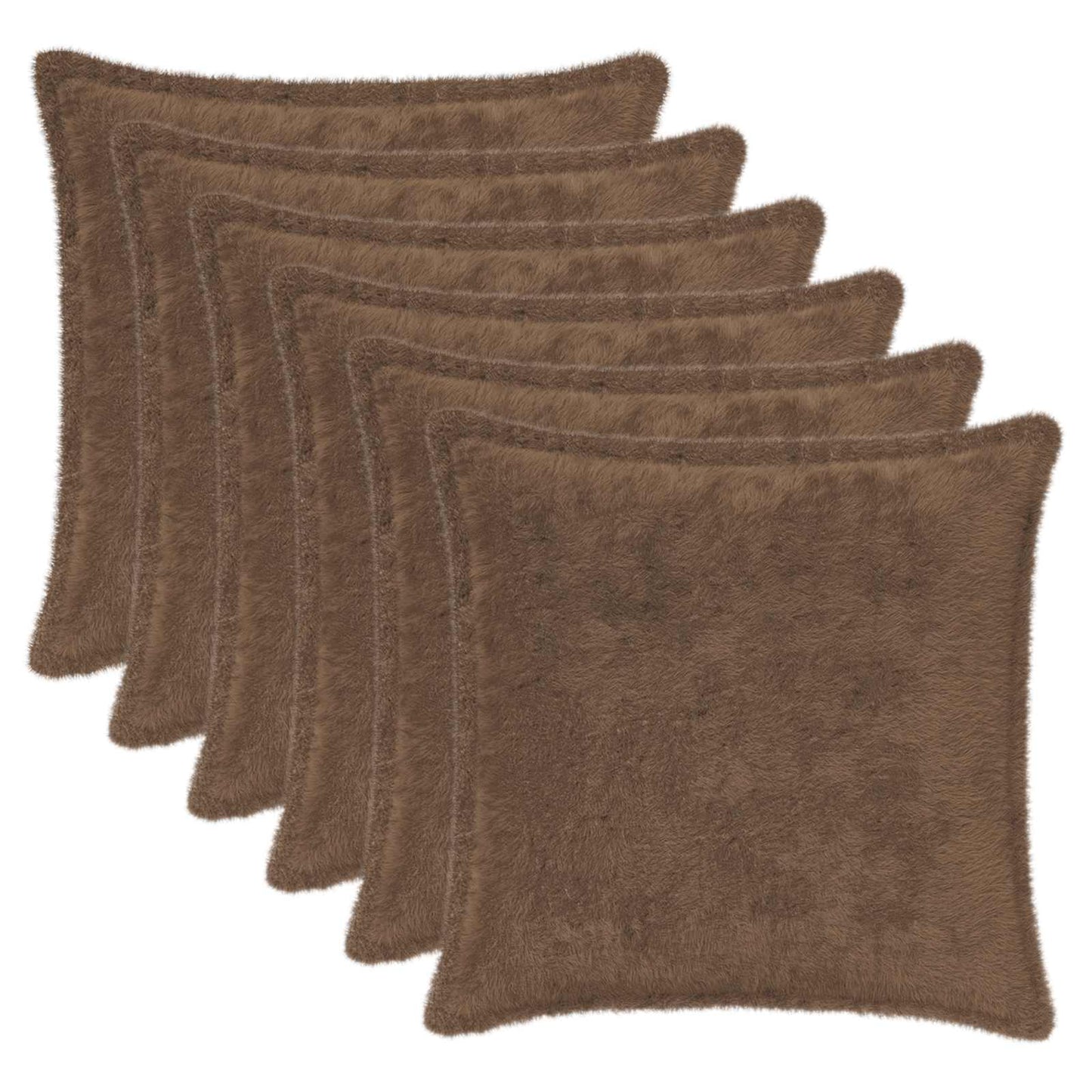 Cushion Cover 6 pcs HOUTEN Light Brown 40 x 40 cm