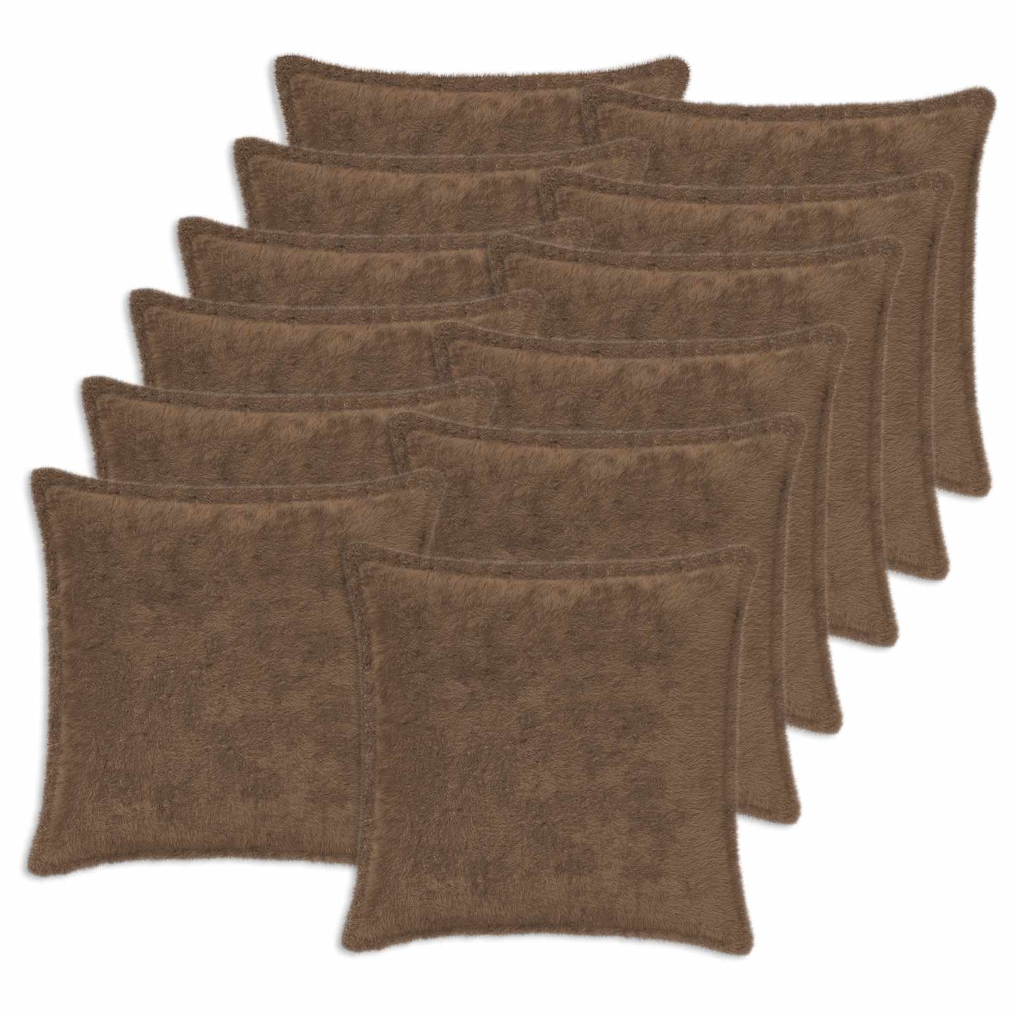 Cushion Cover 12 pcs HOUTEN Light Brown 40 x 40 cm