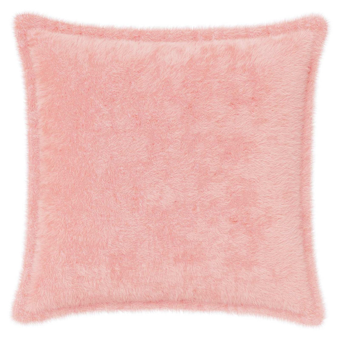 Cushion Cover 2 pcs HOUTEN Pink 40 x 40 cm Faux Rabbit Fur