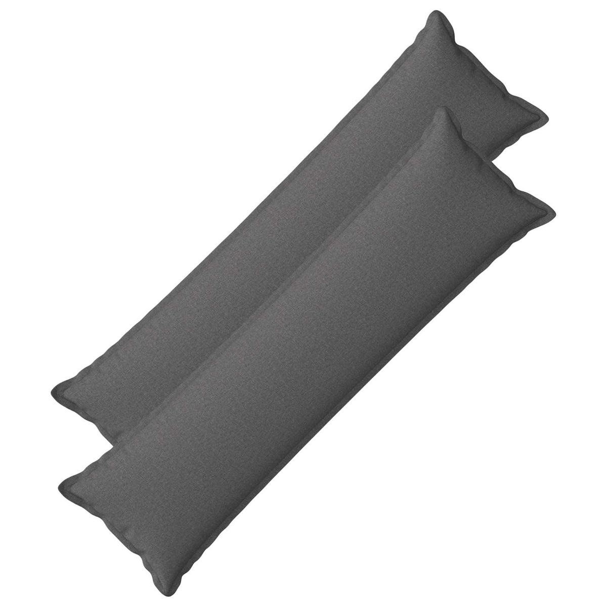 Cushion Cover 2 pcs HOUTEN Light Grey 40 x 145 cm Faux Linen