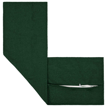 Cushion Cover 2 pcs HOUTEN Dark Green 40 x 145 cm Faux Linen