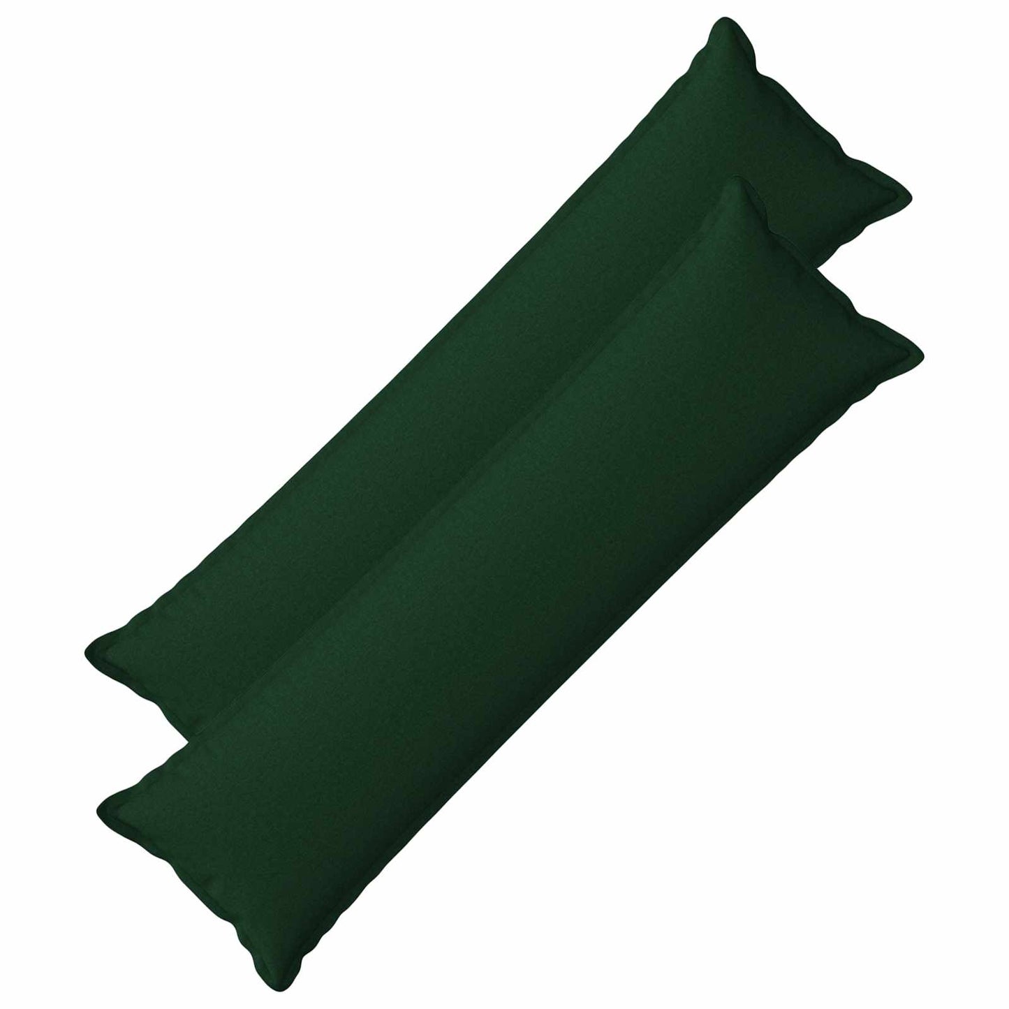 Cushion Cover 2 pcs HOUTEN Dark Green 40 x 145 cm Faux Linen
