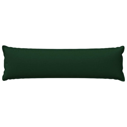 Cushion Cover 2 pcs HOUTEN Dark Green 40 x 145 cm Faux Linen