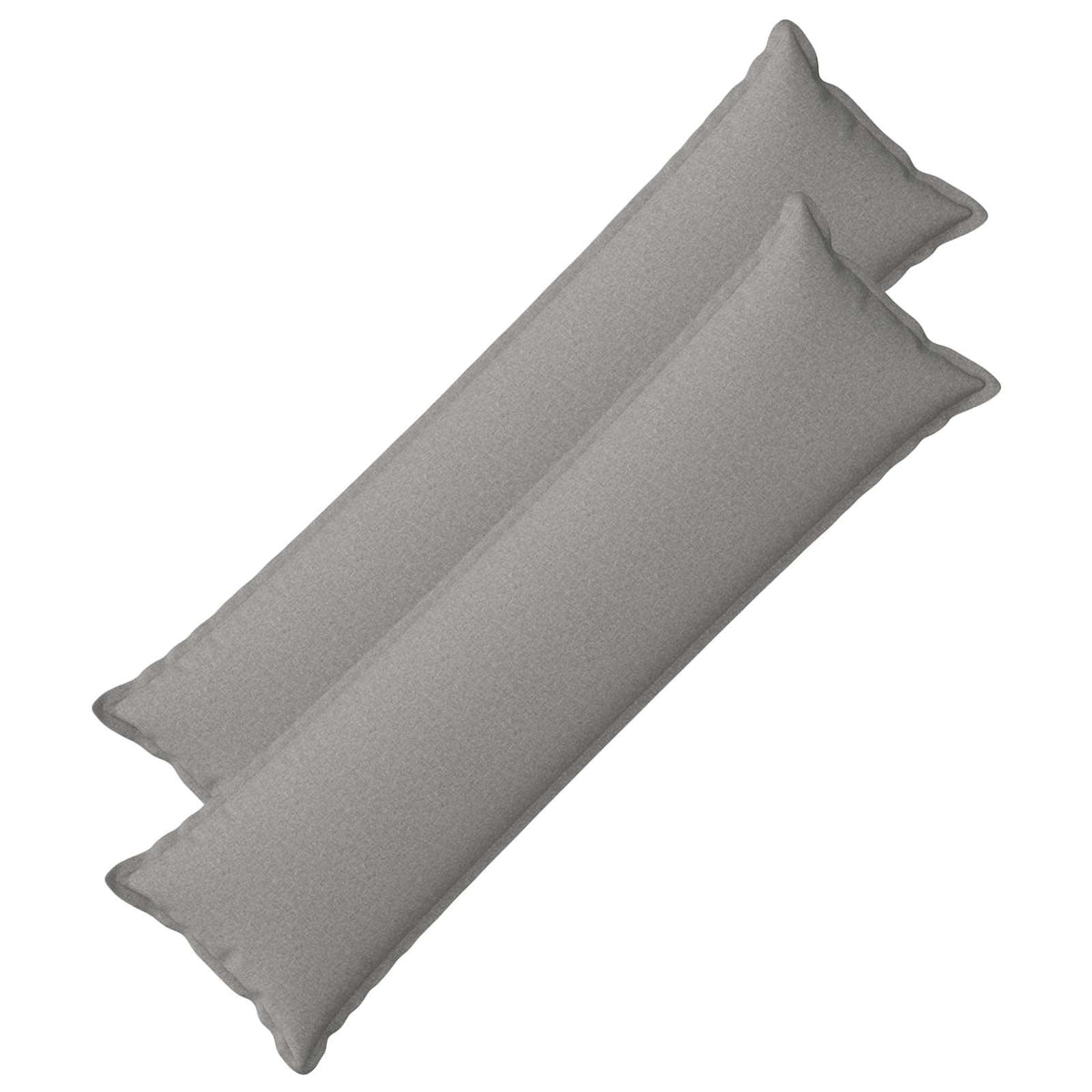 Cushion Cover 2 pcs HOUTEN Cloud Grey 40 x 145 cm Faux Linen