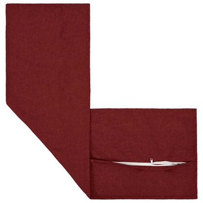 Cushion Cover 2 pcs HOUTEN Wine Red 40 x 145 cm Faux Linen