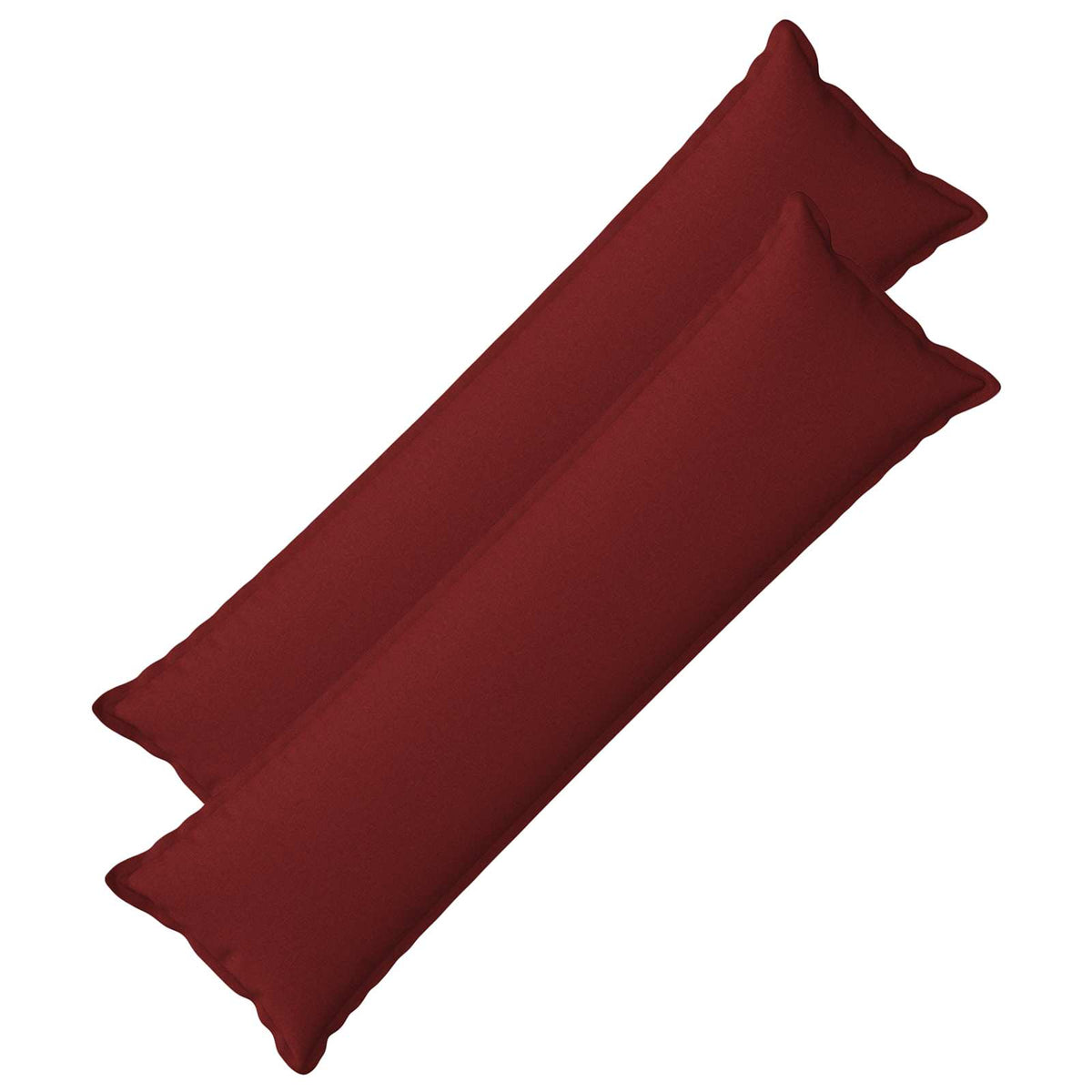 Cushion Cover 2 pcs HOUTEN Wine Red 40 x 145 cm Faux Linen