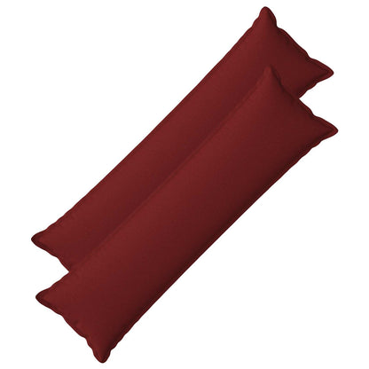 Cushion Cover 2 pcs HOUTEN Wine Red 40 x 145 cm Faux Linen