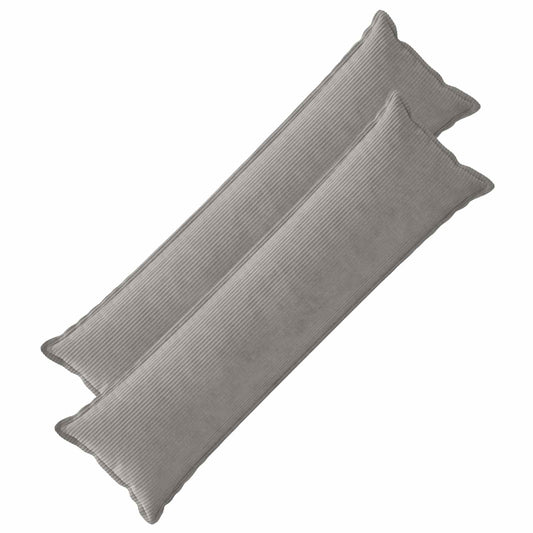 Cushion Cover 2 pcs HOUTEN Light Grey 40 x 145 cm Corduroy