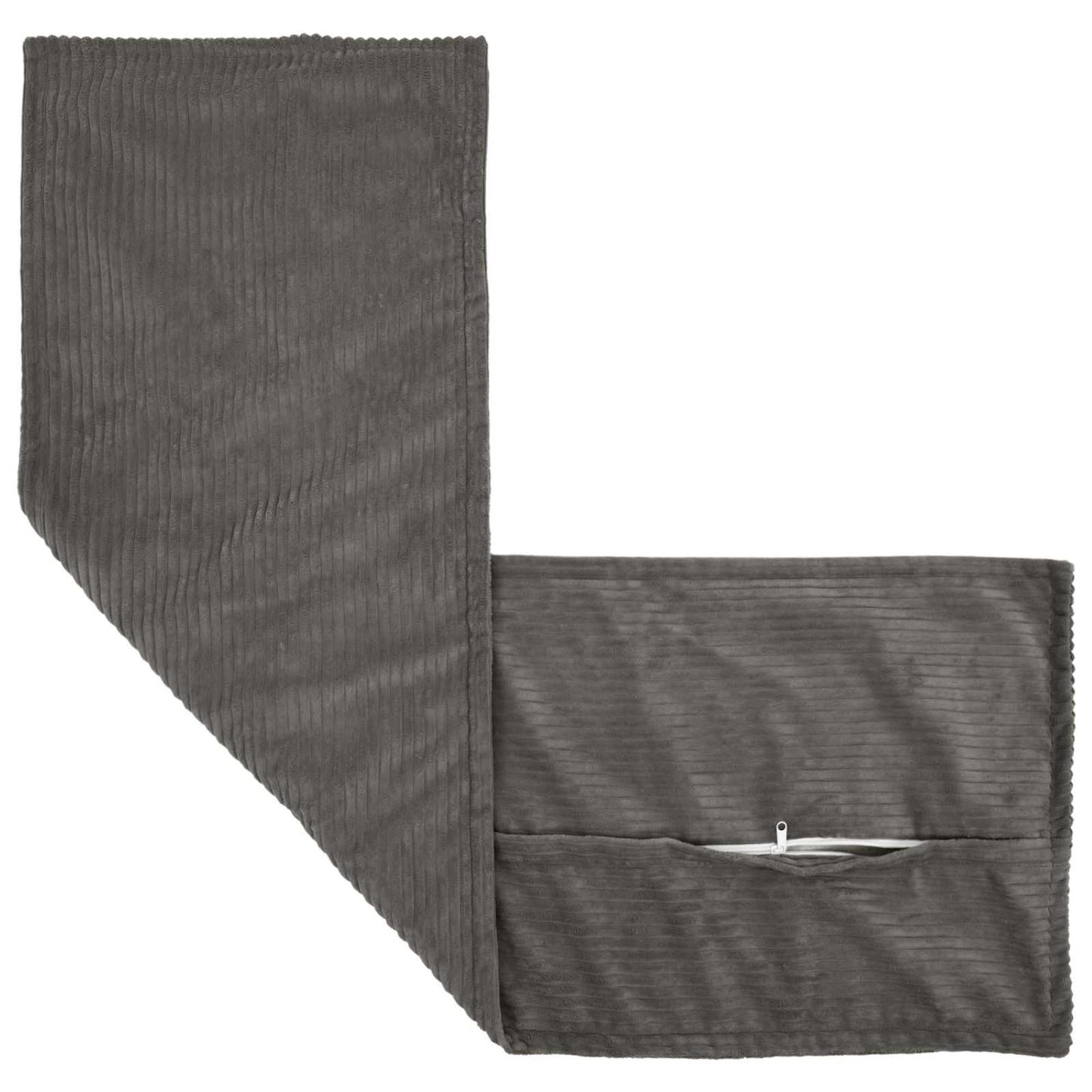Cushion Cover HOUTEN Dark Grey 40 x 145 cm Corduroy