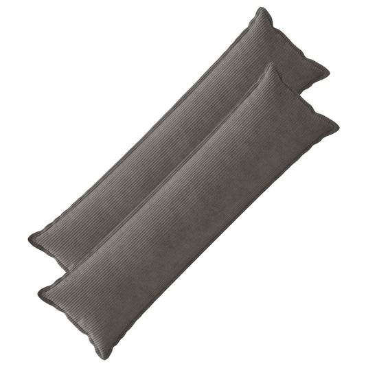 Cushion Cover 2 pcs HOUTEN Dark Grey 40 x 145 cm Corduroy