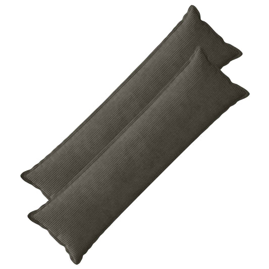 Cushion Cover 2 pcs HOUTEN Anthracite 40 x 145 cm Corduroy