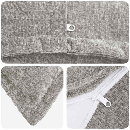 Cushion Cover 2 pcs HOUTEN Light Grey 40 x 145 cm