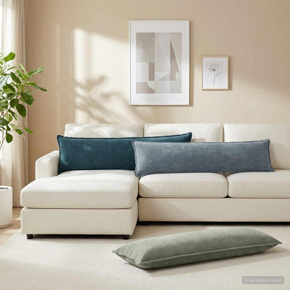 Cushion Cover HOUTEN Blue 40 x 145 cm Chenille Fabric