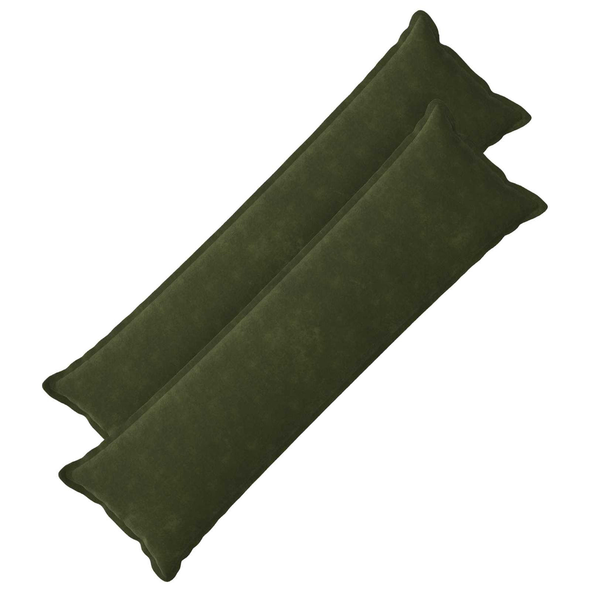 Cushion Cover 2 pcs HOUTEN Green 40 x 145 cm Microfiber Fleece