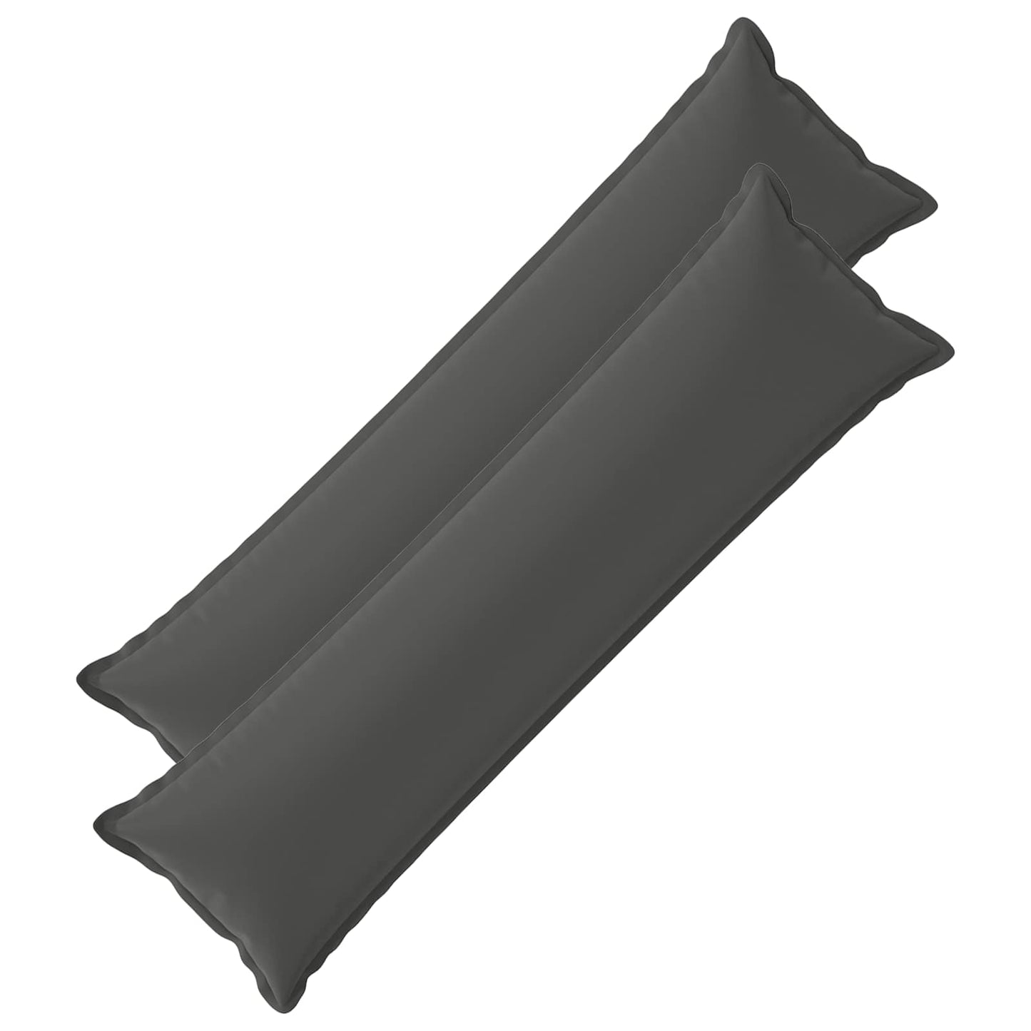 Cushion Cover 2 pcs HOUTEN Anthracite 40 x 145 cm Polyester