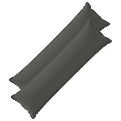 Cushion Cover 2 pcs HOUTEN Anthracite 40 x 145 cm Polyester
