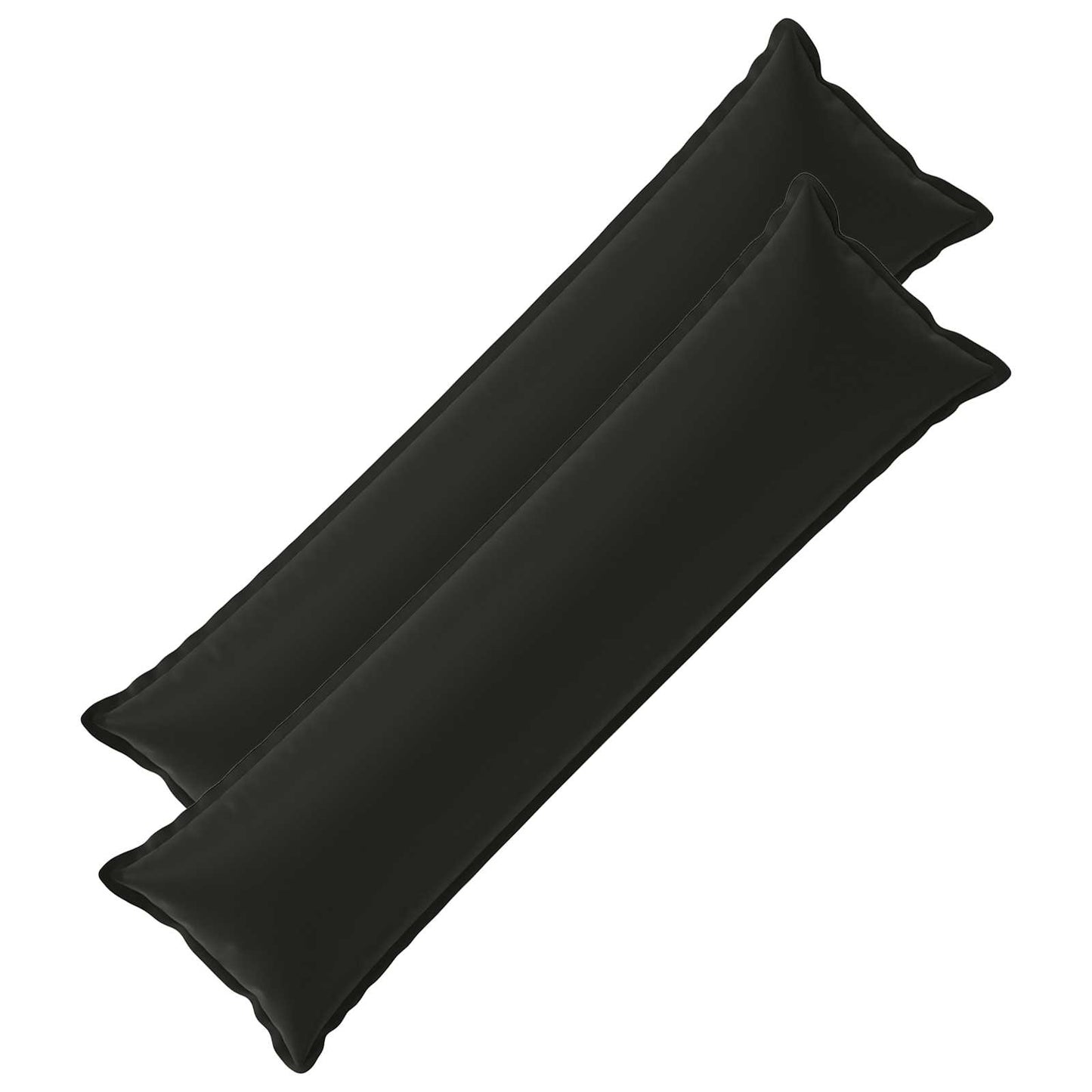 Cushion Cover 2 pcs HOUTEN Black 40 x 145 cm Polyester