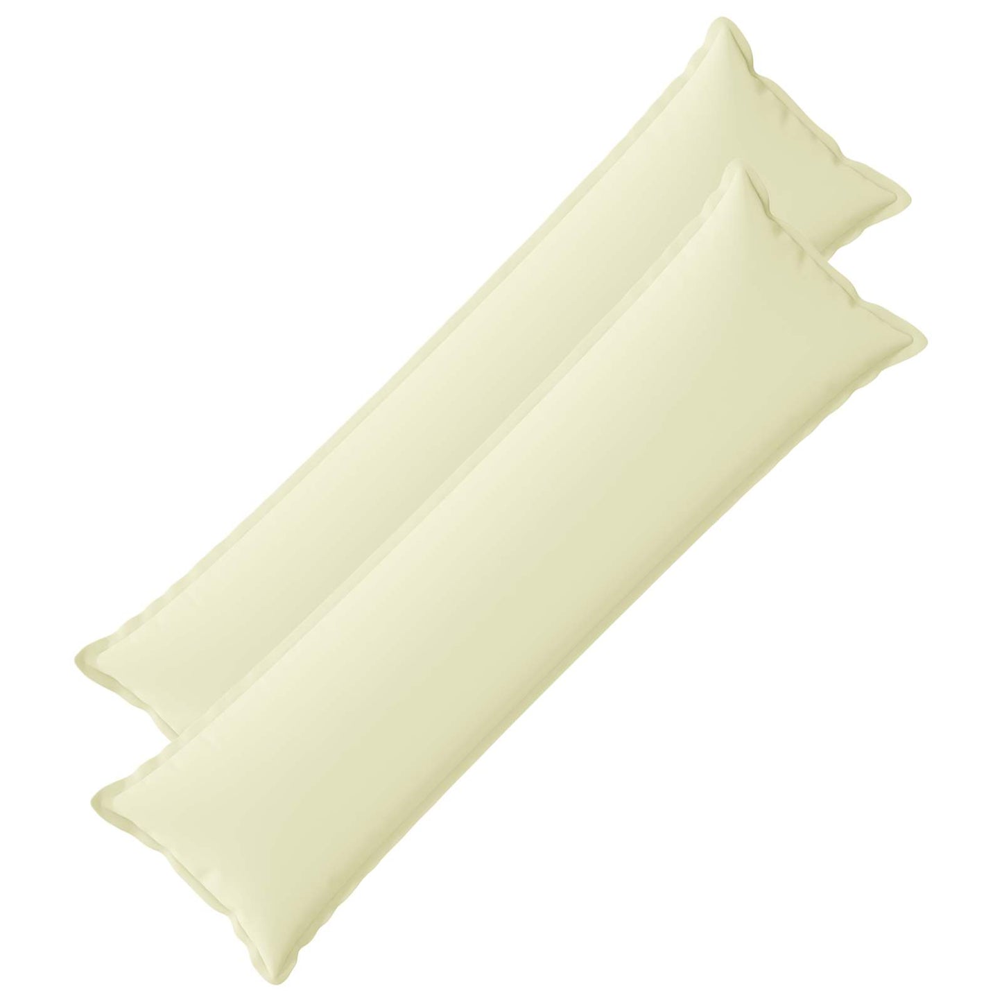 Cushion Cover 2 pcs HOUTEN Cream 40 x 145 cm Polyester