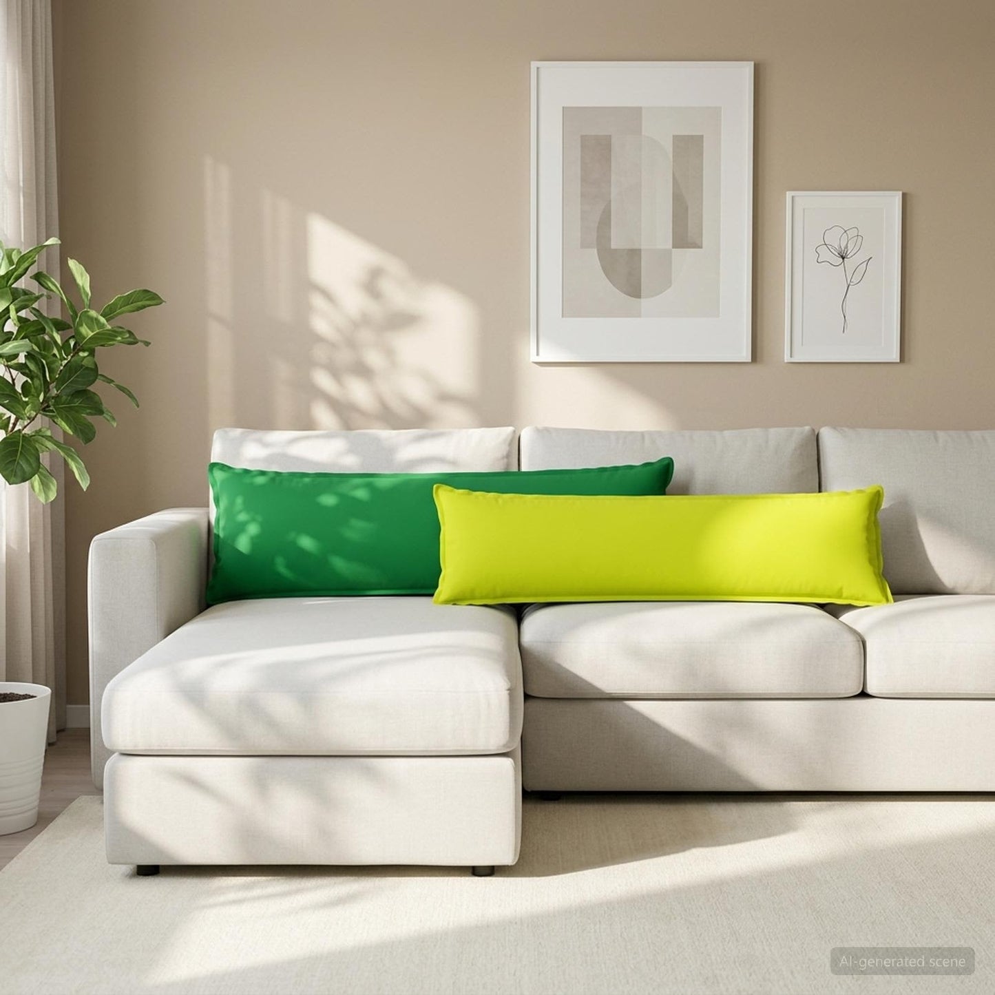 Cushion Cover HOUTEN Bright Green 40 x 145 cm Polyester