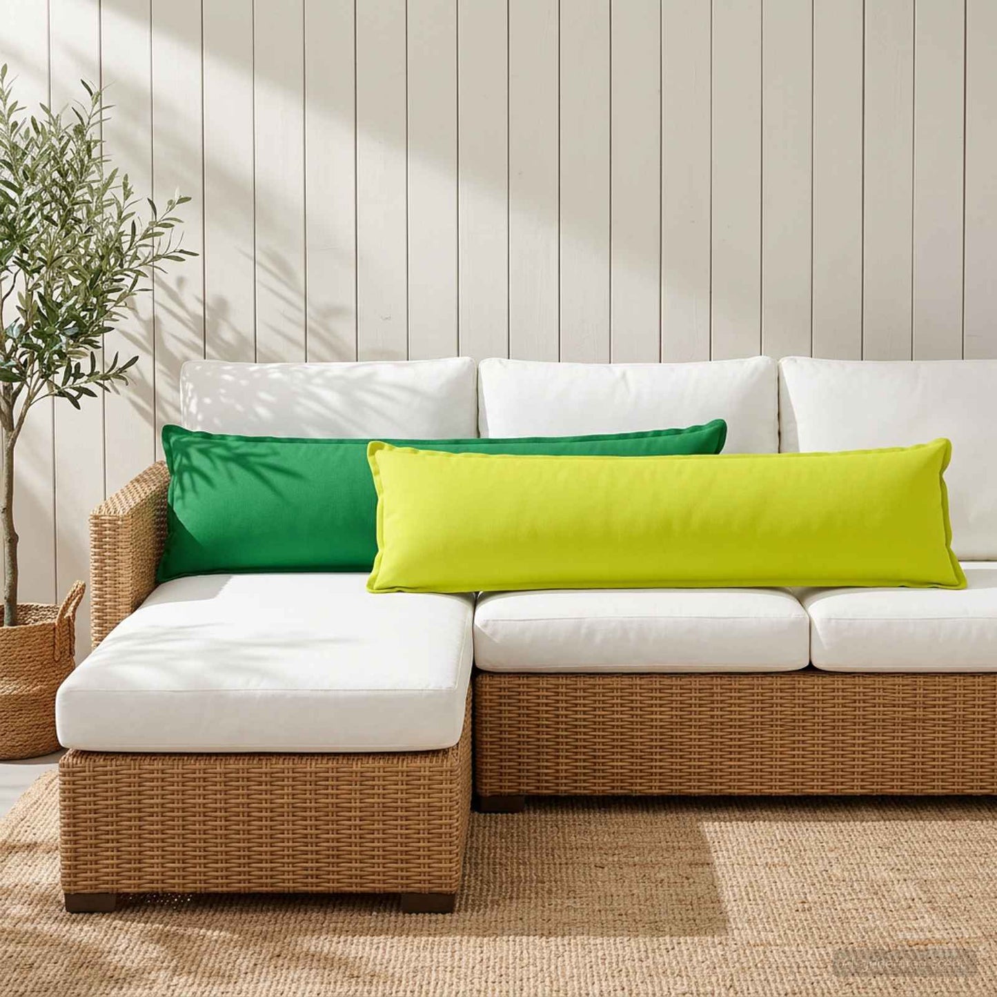 Cushion Cover HOUTEN Bright Green 40 x 145 cm Polyester