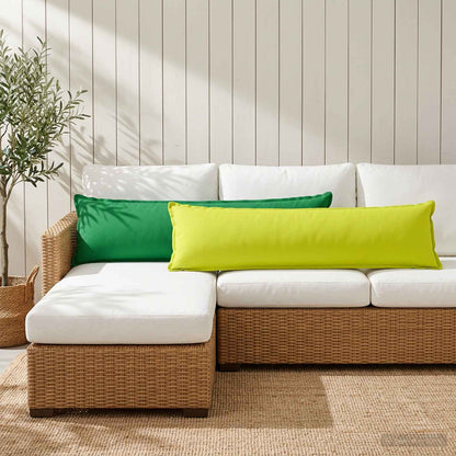 Cushion Cover 2 pcs HOUTEN Bright Green 40 x 145 cm Polyester