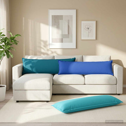 Cushion Cover 2 pcs HOUTEN Light Blue 40 x 145 cm Polyester
