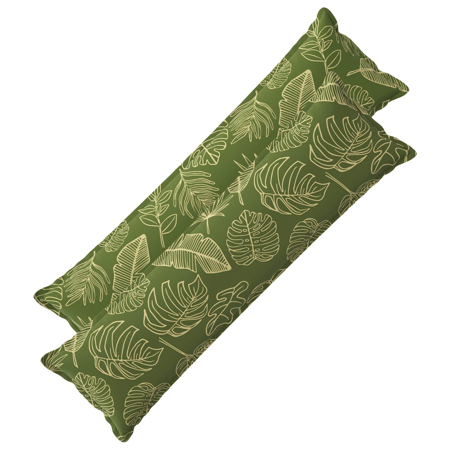 Cushion Cover 2 pcs HOUTEN Leaf Design 40 x 145 cm Polyester