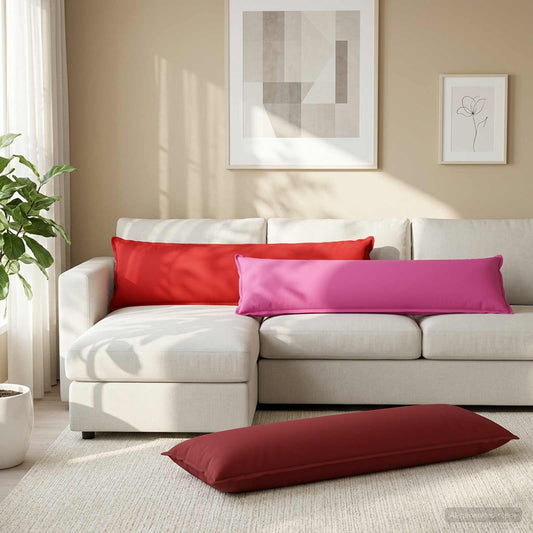 Cushion with Pillow HOUTEN 2 pcs Wine Red Polyester