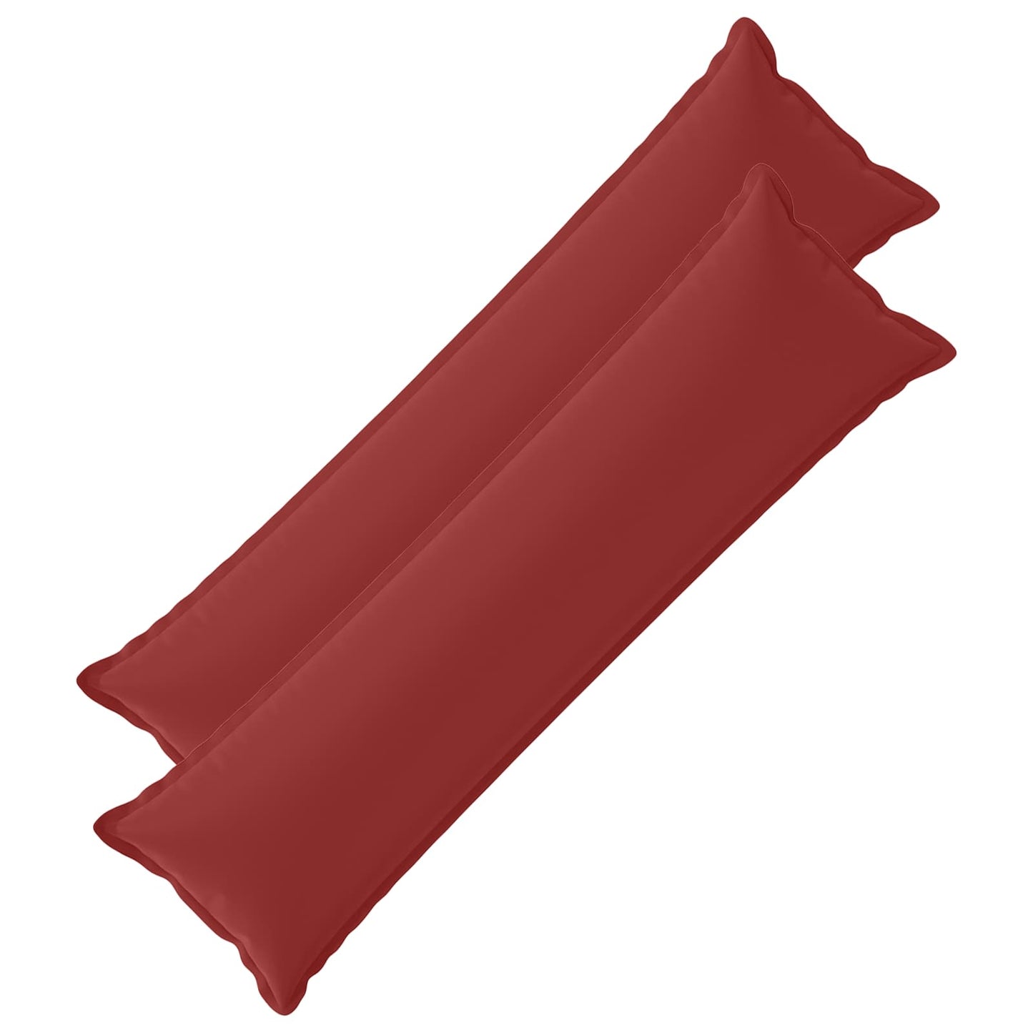 Cushion Cover 2 pcs HOUTEN Wine Red 40 x 145 cm Polyester