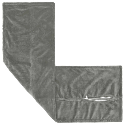 Cushion Cover 2 pcs HOUTEN Dark Grey 40 x 145 cm Flannel