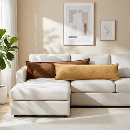 Cushion Cover HOUTEN Taupe 40 x 145 cm Flannel