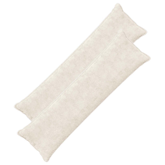 Cushion Cover 2 pcs HOUTEN White 40 x 145 cm Faux Rabbit Fur
