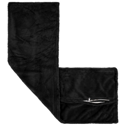 Cushion Cover 2 pcs HOUTEN Black 40 x 145 cm Faux Rabbit Fur
