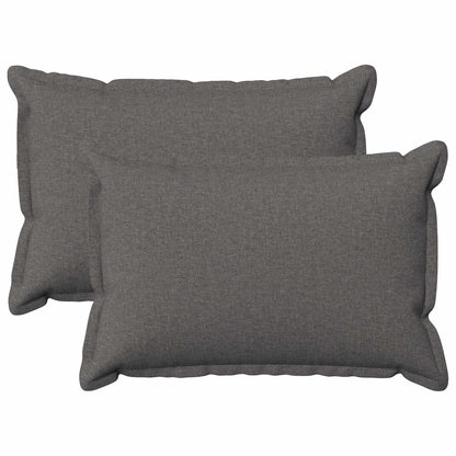 Cushion Cover 2 pcs HOUTEN Light Grey 40 x 60 cm Faux Linen
