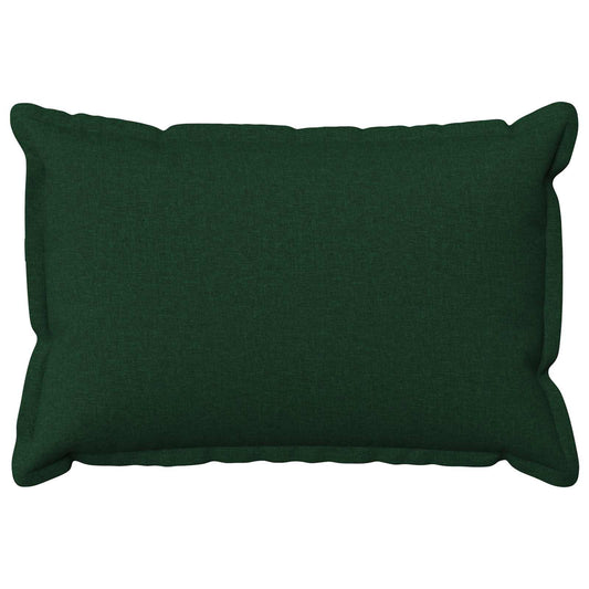 Cushion Cover 2 pcs HOUTEN Dark Green 40 x 60 cm Faux Linen