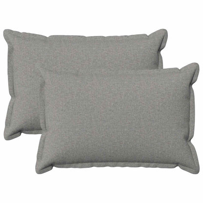 Cushion Cover 2 pcs HOUTEN Cloud Grey 40 x 60 cm Faux Linen