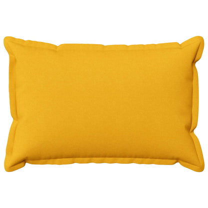 Cushion Cover 2 pcs HOUTEN Light Yellow 40 x 60 cm Faux Linen