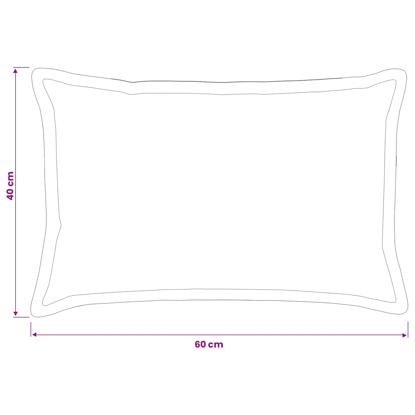 Cushion Cover 2 pcs HOUTEN Blue 40 x 60 cm Velvet