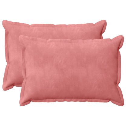 Cushion Cover 2 pcs HOUTEN Pink 40 x 60 cm Velvet