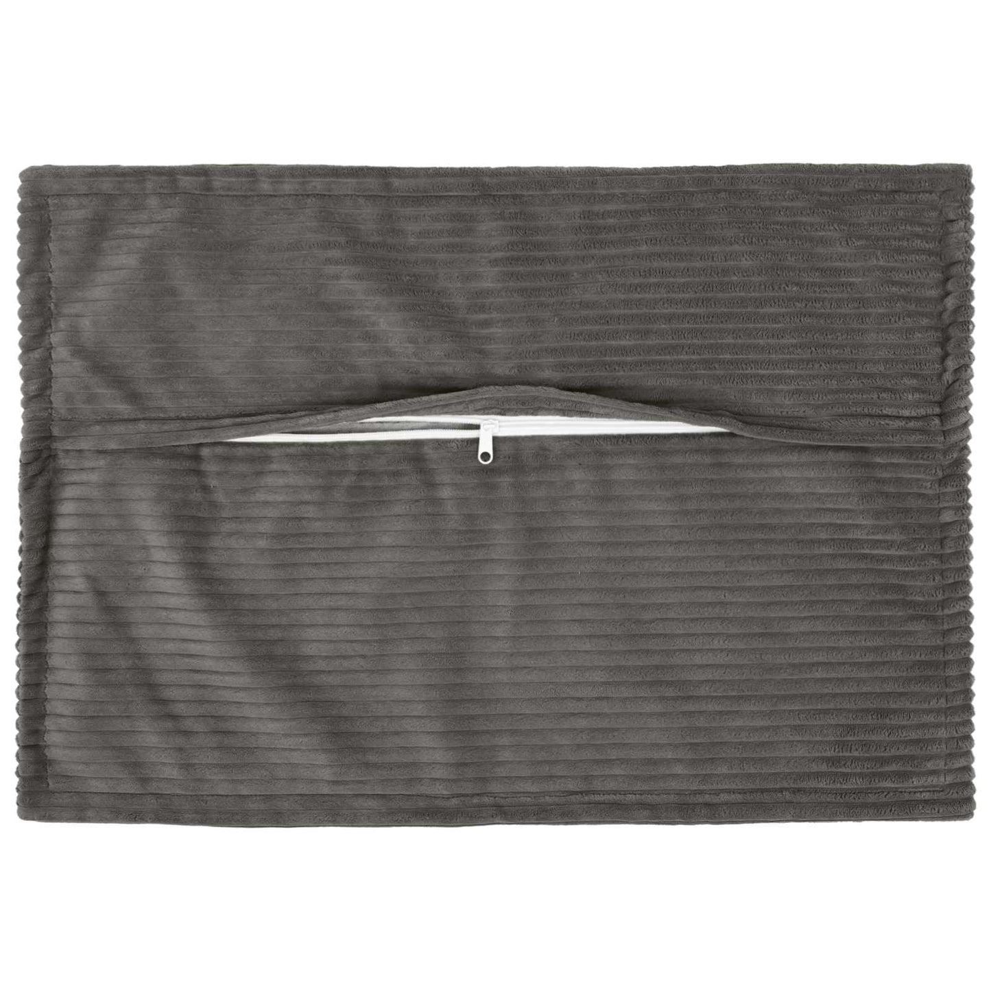 Cushion Cover 2 pcs HOUTEN Dark Grey 40 x 60 cm Corduroy