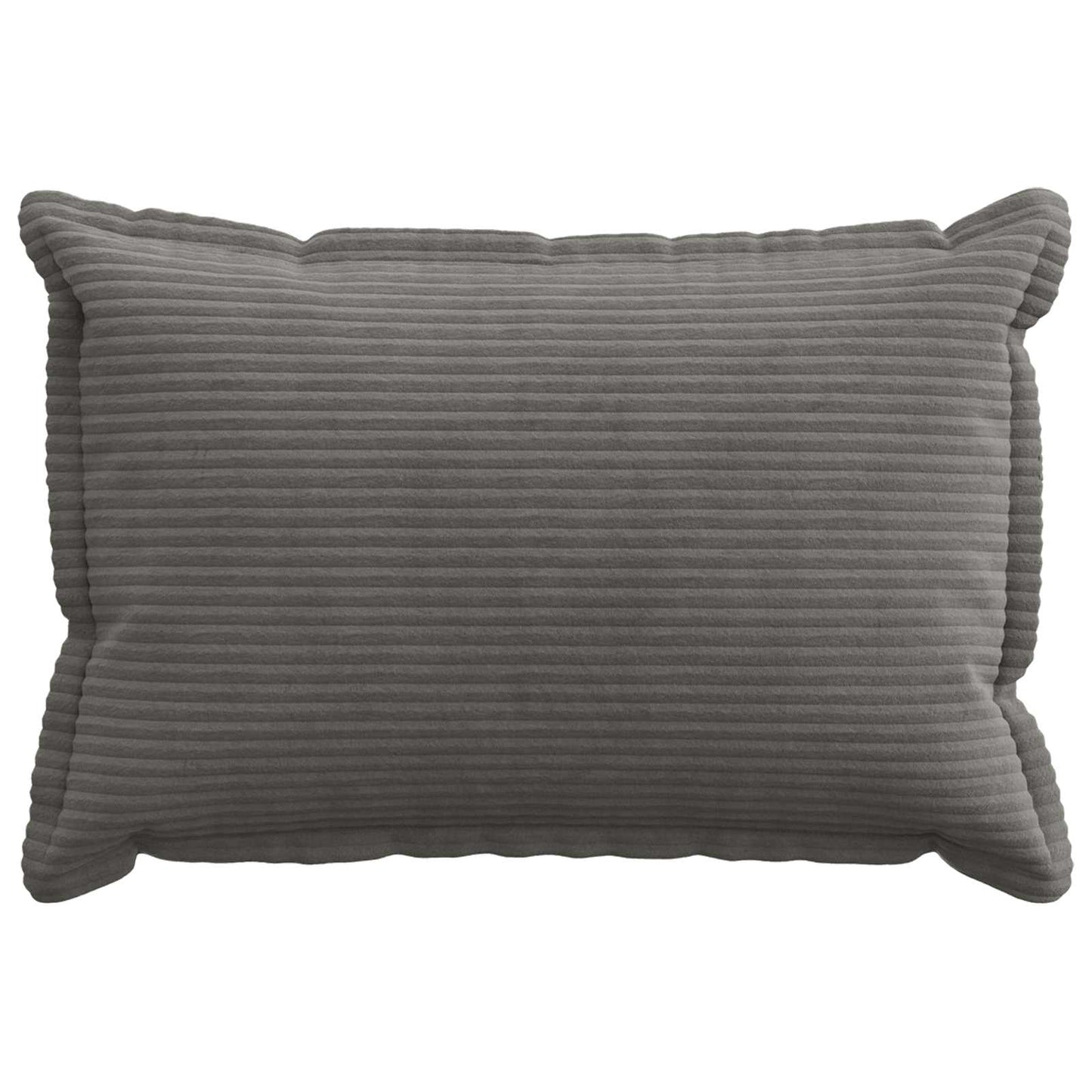 Cushion Cover 2 pcs HOUTEN Dark Grey 40 x 60 cm Corduroy