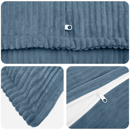Cushion Cover 6 pcs HOUTEN Blue 40 x 60 cm Corduroy