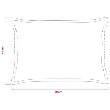 Cushion Cover 6 pcs HOUTEN Anthracite 40 x 60 cm Corduroy