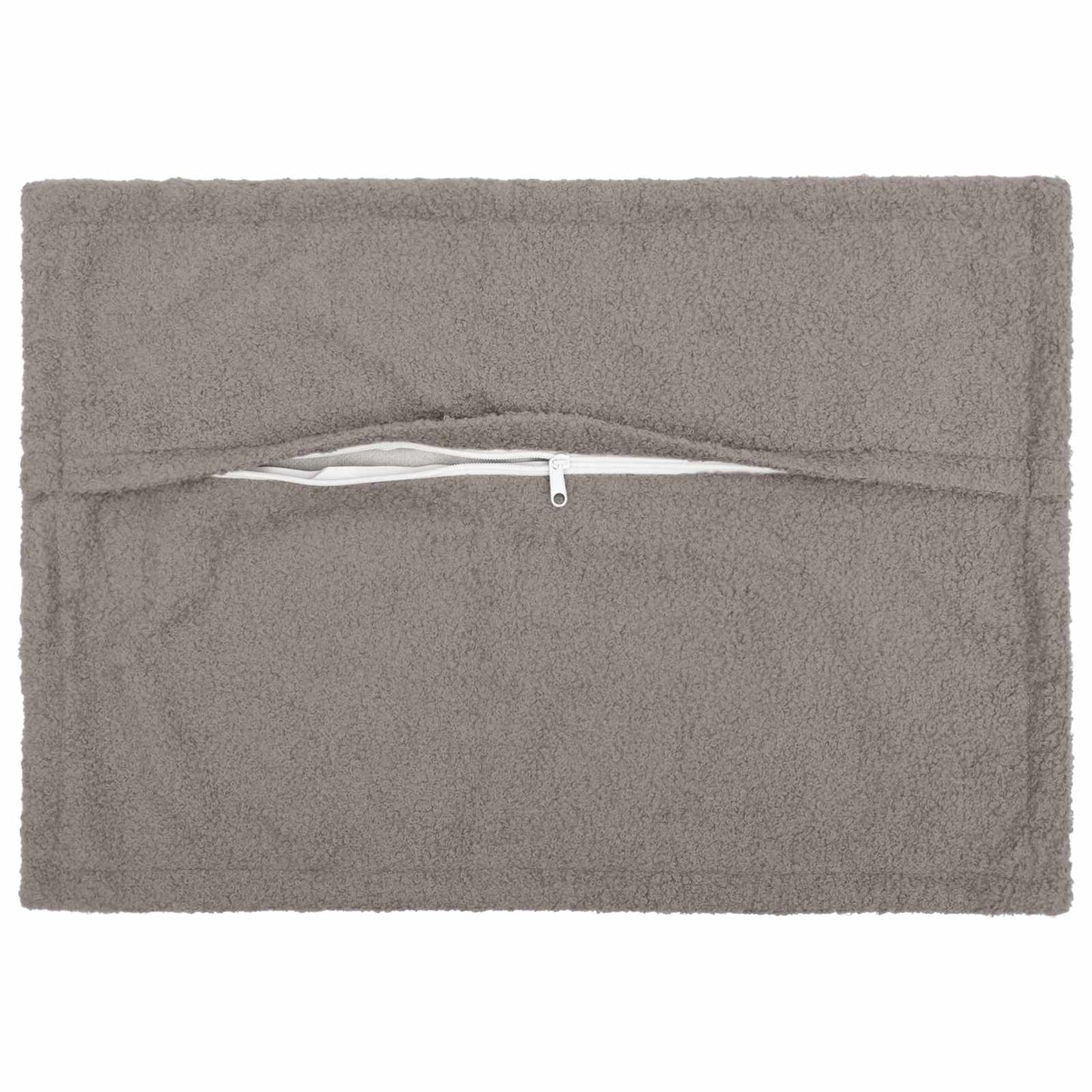 Cushion Cover 6 pcs HOUTEN Light Grey 40 x 60 cm Bouclé