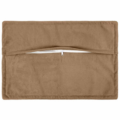 Cushion Cover 6 pcs HOUTEN Taupe 40 x 60 cm Microfiber Fleece